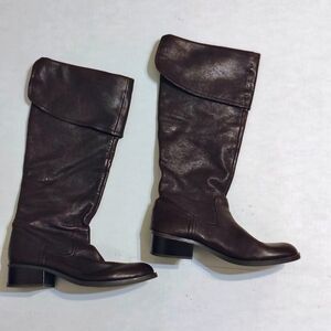 Jessica Simpson Women's Elegant Brown Soft Leather Knee-High Boots Size 9.5